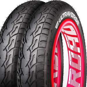 2x ULTRAVERSE 20x3.0 20x4.0 26x4.0 inch - Robust, High-Performance 20inch Fat Tyre for Ebikes and MTB, Dual Compound Road Dominator, Reinforced Casing for Street & Trail Adventures