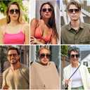SOJOS Sunglasses for Women & Men, Square, Retro, Polarized Lens, Trendy Aviator, 90s Shades