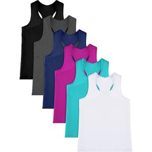 Geyoga 6 Pieces Girls Dance Tank Top Racerback Crop Top Sleeveless Dance Outfit for Ballet Hip hop Athletic wear (5-6 Years, Vivid Colors) Geyoga 6 Pieces Girls Dance Tank Top Racerback Crop Top Sleeveless Dance Outfit for Ballet Hip hop Athletic wear (5-6 Years, Vivid Colors)