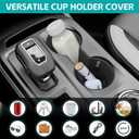 Cup Holder Organizer Compatible with 2024 2025 Ford Ranger Raptor Lariat XL XLT Accessories, Noise-Free Water & Dust Proof Silicone Insert Console Drink Holder for 24-25 Ranger Accessories