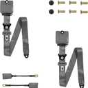 2PCS Adjustable Retractable 3-Point Belt Kit, Universal Fit for Golf Carts, UTV, Trucks, RV, Minivan