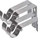 Fix Curtain Rod Bracket Set of 4 for 1 Or 1 1/8 Inch Rods - Satin Nickel