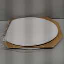 MAYFAIR 1844BNA 000 Toilet Seat with Brushed Nickel Hinges will Never Come Loose, ELONGATE, White - Brushed Nickel