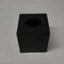 Essentra Home Matte Black Collection Square Tissue Box Cover