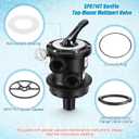 Threlaco 5 Pcs Compatible with Hayward Replacement Top Mount Multiport Valve Set SP0714T Top Mount Multiport Valve GMX600NM Flange Valve Clamp SP0714T Spider Gasket Kit for Pool Sand Filter Compatible
