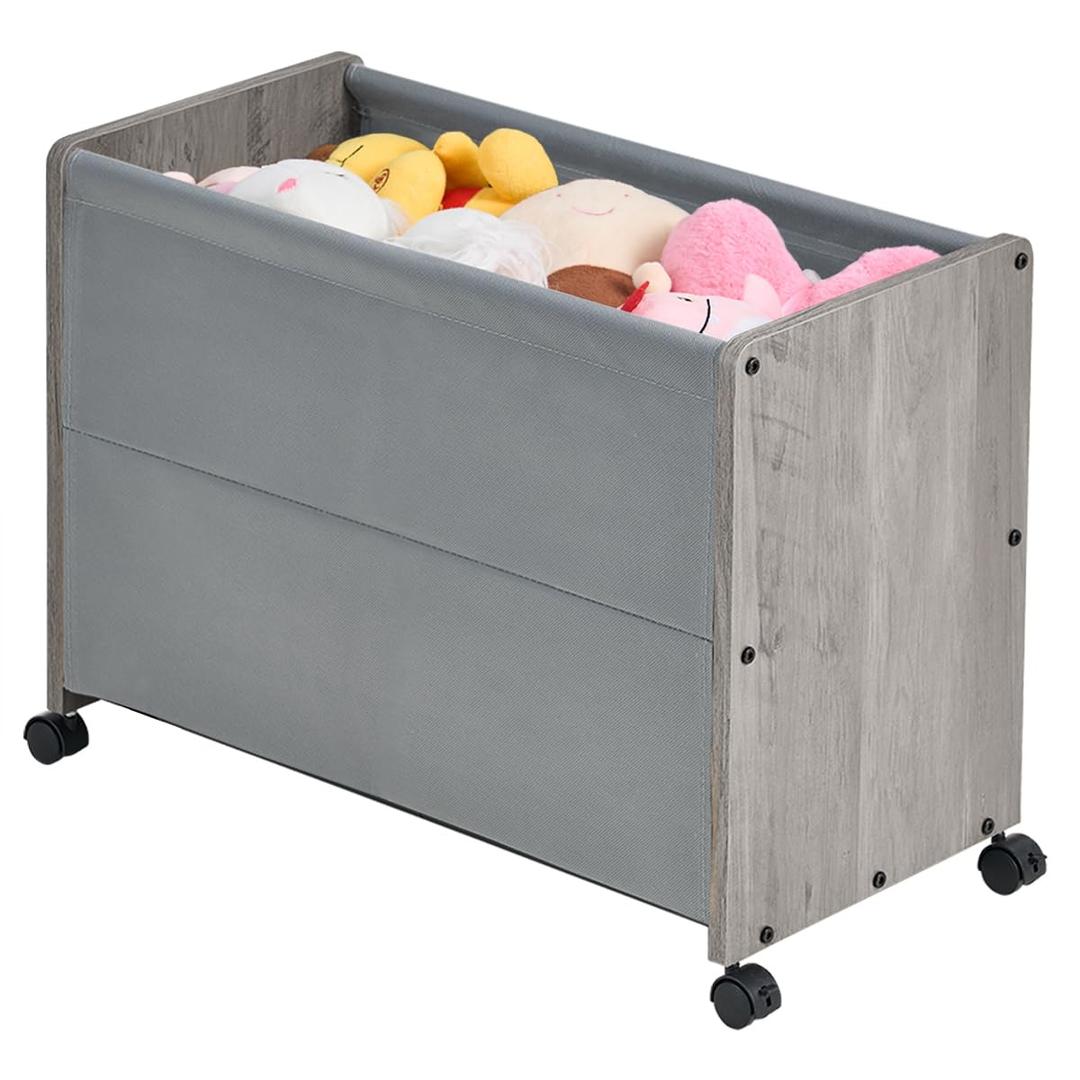 Toy Box, Toy Storage Organizer, Toy Box for Boys Girls, Kids Toy Storage Chest, Patented Design (Normal Size, Grey)