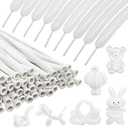 100Pcs 260 Balloons White Long Balloons for Balloon Garland Thickening Skinny Latex Twisting Balloon for Animals Modeling Christmas Birthday Wedding Party Decorations