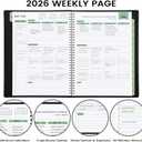 2 x 2026 Planner - 11.38'' x 8.74'', Weekly & Monthly Planner Notepad 2026, Jan. 2026 - Dec.2026, Appointment Book 2026, 60 Minutes Interval, Monthly Tabs, Faux Soft Leather, Spiral Bound - Black