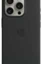 Apple iPhone 15 Pro Silicone Case with MagSafe: Lightweight Phone Case, Wireless Charging Compatible, Smooth Matte Finish; Black