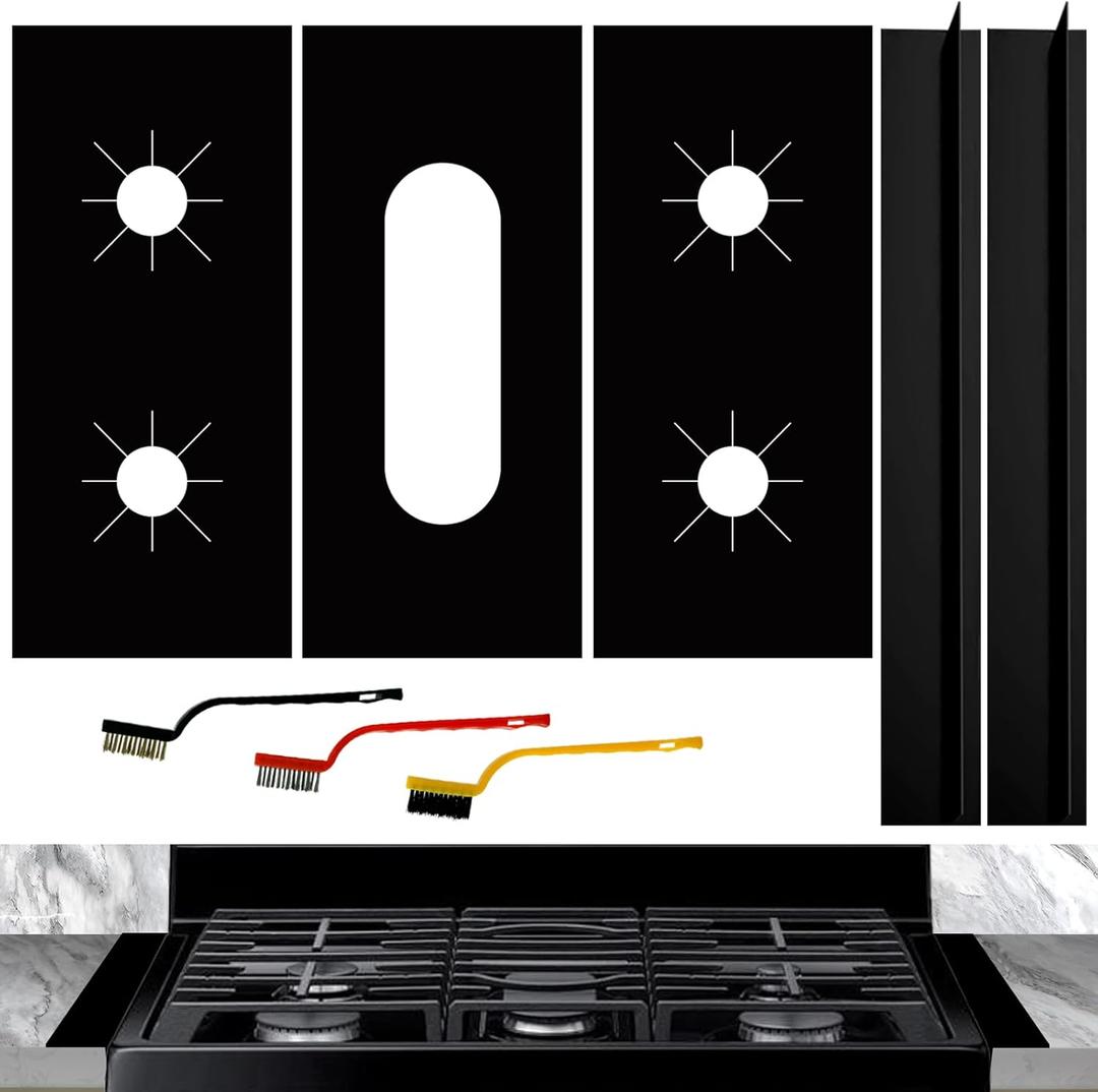Stove Cover Gas Stove Top Protectors for Samsung Gas Range With 2 Pcs Gap Covers - Reusable Oven Stove Liners Mat Stove Non-Stick Washable Gas Stove Liners to Keep Stove Clean