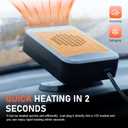 Portable Car Heater, 12V 200W Car Interior Fast Heated Defroster with 360 Rotatable Base, Plugs into Cigarette Lighter, Universal for Most Cars