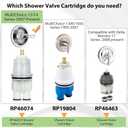RP46074 Shower Valve Cartridge Assembly Compatible For Shower and Tub 13/14 Series Faucet, Single-handle Universal Repair Assembly, Replacement Monitor Cartridge.
