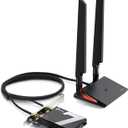 TP-Link WiFi 7 BE9300 PCIe WiFi Card for Desktop PC(Archer TBE550E), Tri-Band Wireless Adapter, Bluetooth 5.4, Multicolor Status LED, Supports AMD/Intel Motherboard, Not Compatible with Windows 10