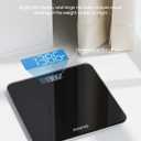 RENPHO Scale for Body Weight, Bathroom Weighing Scale, Highly Accurate & Measures Weight up to 400 lb/180kg, Batteries Included, 11"/280mm, Black