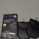 TICONN 2PK Faraday Bag for Key Fob, 3.5''X5.0'' Faraday Cage Protector, Car RFID Signal Blocking, Anti-Theft Pouch Anti-Hacking Case Blocker (Carbon Fiber) (Medium, Black)