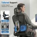 Ergonomic Office Chair with Footrest, 90-145° Reclining Mesh Desk Chair, 550S