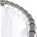 Chrsouly Adjustable Curved Shower Rod, 42-72 inches Extra Wide Shower Curtain Rod, Rust-proof, Premium Stainless Steel, Curved Shower Curtain Rod for Bathroom, Need to Drill, Silver