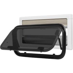 Camper Window - 27.6' W X 11.8' H, Shade & Screen, Push Window with Trim Kit for RV Caravan Trailer