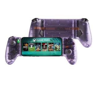 XPlode Type-C Mobile Gaming Controller for Android and iPhone 15/16 Series (USB-C) - Suitable for Cloud Gaming, Call Of Duty, PUBG, Fortnite - Support Xbox Game Pass, Playstation - Phone Controller (Transparent Purple)