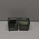 Set Of 2 Storage Organizer Bins Wall Mounted Shower Caddy, Bathroom shelves Stackable Clear Plastic Toothbrush Holder Adhesive Hanging Bin for Bathroom, Kitchen, Cabinet, Shower BPA Free Small (Green) (Green-4.33x3.54x4.53in)