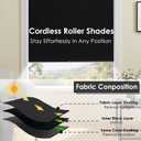 Cordless 100% Blackout Roller Shades for Windows,UV Protection Pull Down Shades,Room Darkening Door Blinds Thermal Insulated Fabric for Home Office and Bedroom(27.5" W x 72" H,Black)