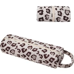 RSRSLEII Quilted Hair Tools Travel BagHair Styling Accessories Storage Case for Shark FlexStyle, Dyson Airwrap Hair Dryer, Curling Iron, Revlon Hair ToolsPortable and foldable(02Leopard print)