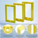 HXH 1Gang Receptacle Outlet Box Extenders, 0.5 Yellow Junction Box Extender, Heat-Resistant, Includes 10 Screws, (Pack of 5)