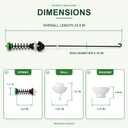 W11130362 Washer Suspension Rods for Whirlpool Maytag Kenmore Washer Parts, Replaces W10594080 W10735786 WTW5000DW2 MVWX655DW1