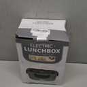 Vabaso Electric Lunch Box for Adults, 80W Heated Lunch Box Portable Food Warmer Lunch Box for Work/Men/Car/Truck with 1.5L 304 Stainless Steel Container Fork & Spoon, 110V/12V/24V (Dark Green)