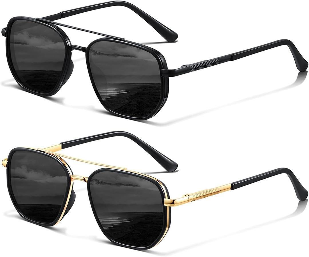 KUGUAOK Polarized Aviator Sunglasses for Women Men Fashion UV Protection Tangle Free Sun Glasses Vintage Trendy Shades