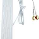 WiFi 7 Antenna Dual Band Wi Fi 6E Moving Antennas Magnetic Base RP-SMA Connector for PC Desktop Computer Motherboard Wi-Fi Wireless Network WiFi Router WiFi7 with 2.62ft Extension Cable White