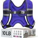 Weighted Vest for Women & Men with Reflective Stripe and Adjustable Buckle, Comfortable & Durable Rucking Vest for Walking, Running & Strength Training (10 lb, Purple)