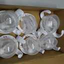 Straw Sippy Cup Conversion Kit for Philips Avent Natural Baby Bottles, Soft top and Weighted Transition Cup Kit with Handles, Pack of 6