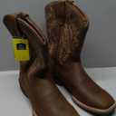 SUREWAY Cowboy Boots For Men - Mens Square Toe Western Boot,Oil/Slip Resistant,Durable Fashionable Classic Pull on 10 Inch Boots Mid Calf Wellington Boots (Crazy Horse, 10.5)