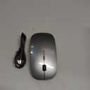 Bluetooth Wireless Mouse for MacBook Air Mac Pro Laptop Computer iPad Pad PC Laser Optical Rechargeable Mini Slim Silent Mouse Widely Used Desktop Hp iMac (Gray) (Grey)