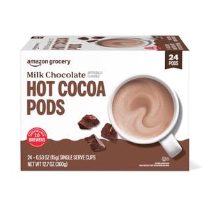 Happy Belly Hot Cocoa Pods, Milk Chocolate, 24 Count, BBD 02/06/2027