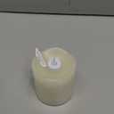 Flickering Flameless Candles with 3D Moving Flame, Last 1000+ Hours Battery Operated Candles with Timer, Ivory Real Wax Pillar Electric LED Candle for Wedding Christmas Party/3" x 5"