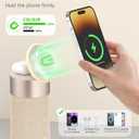 COLSUR Bluetooth Speaker, Magnetic Wireless Charger, Bluetooth Speakers with Night Light, 2 in 1 Wireless Charging Station for iPhone 17/16/15/14/13/12 Series, AirPods Pro 2/4/3/2Gift Ideal(Yellow)