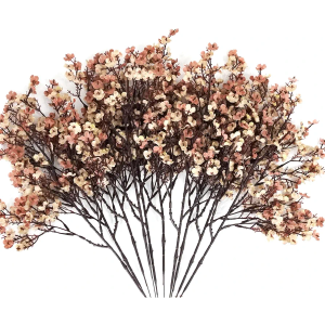 Lansdowns 
10 Pcs Babys Breath Artificial Flowers Bulk Real Touch Flowers Fake Flowers Silk Flowers for Home Decor Indoor Floral Arrangement Table Centerpieces Festival Party Decor (Beige Brown)
