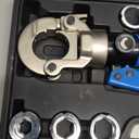 DISEN Hydraulic Copper Pipe Tube Fittings Crimping Tool with Copper Cutter, PEX Tubing Cutter and Copper Ring Removal Tool, Hydraulic Driven Press Tool with 8 Dies for Copper Pipe or PEX Pipe Crimp