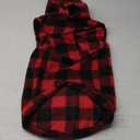 EXPAWLORER Dog Hoodie Fleece Sweater Vest, Plaid Dog Sweatshirt Fall Winter Pet Clothes with Leash Hole, Sleeveless Warm Cozy Puppy Clothing for Cat Small Medium Large Dogs Girl Boy, Checkered XL