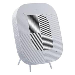 KOMMA Lov Air Purifier for Bedroom, 3.1 inch Slim Wall mount & Stylish Standing type, Hepa Filter Air Cleaner, Remove Fine Dust, Smoke. (KnitGray with Cradle)