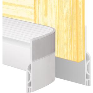 2 x Door Draft Stopper,Door Sweep for Bottom of Door,Weather Stripping Door Seal Draft Guard Blocker Noise Cold Air Insulation Soundproofing for Exterior Interior Home Improvement(White, 39")
