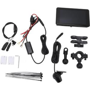 Motorcycle Navigation Screen 5 inch 1080p IPX8 Waterproof Bluetooth 5.0 Front Rear Camera For Carplay