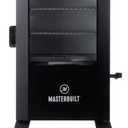 Masterbuilt® 30-inch Digital Electric Vertical BBQ Smoker with Leg Kit, Side Wood Chip Loader and 710 Cooking Square Inches in Black, Model MB20070421