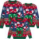Simplee kids Ugly Christmas Sweater Family Matching Outfits for Women Men Party Sweaters Knitted Pullover (Small)