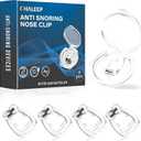 Anti Snoring Devices, Snore Stopper with Adjustable Magnet, Silicone Nose Clip Stop Snoring, Effective to Relieve Snoring, Snoring Solution for Comfortable and Quieter Sleep, Clear, M