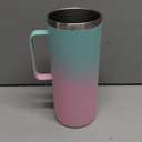 BJPKPK Insulated Coffee Mug with 2 Lids, 32oz Stainless Steel Insulated Tumbler with Handle, Double Wall Vacuum Coffee Cups, BPA Free Travel Mug for Coffee, Tea and Drinks, Marshmallow