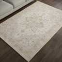 Muddy Mat Champagne 3ft x 5ft Washable Area Rugs for Living Room, Bedroom & Dining Room  Modern Soft Low Pile Non Slip Carpet  Pet Friendly Waterproof Foldable Rugs for Home