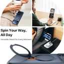 TORRAS 360 Magnetic Stand for iPhone 17 Pro Max Case with Camera Control Button, Fit for MagSafe, Mil-STD Protective Kickstand Case for iPhone 17 Pro Max Phone Case with Stand, Black, Q3 Spin